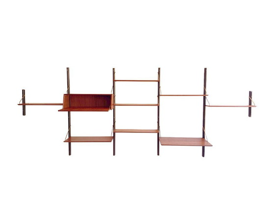 Image 1 of Vintage 5-piece wall system with desk by Louis van Teeffelen