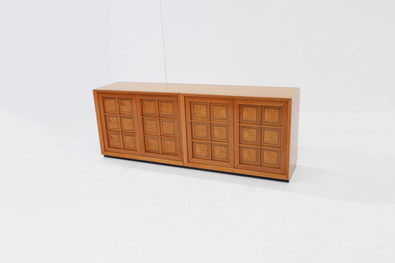 Image 1 of Vintage Brutalistisch Italiaans Dressoir Caccia Alla Volpe