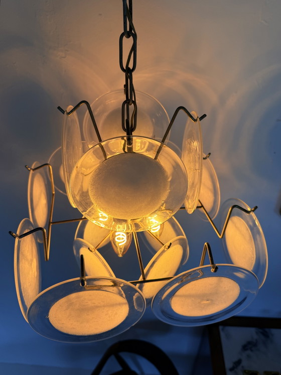 Image 1 of Vintage Murano glass pendant lamp, Gino Vistosi, Italy ‘70