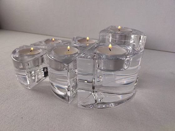 Image 1 of Set di 6 portacandele Orrefors, design: Helene Krantz