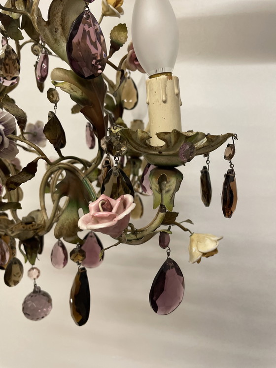 Image 1 of Lámpara de araña francesa estilo Toleware