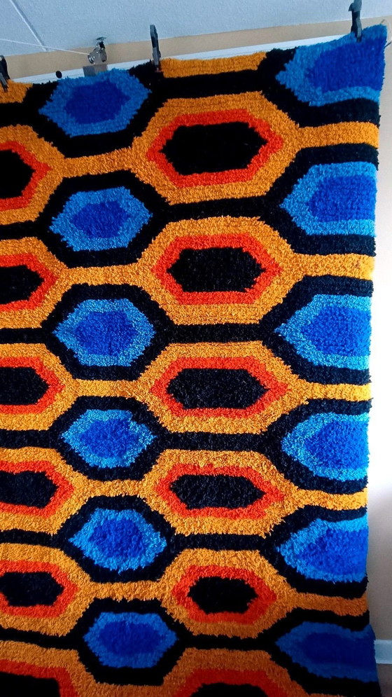 Image 1 of Unique Moroccan wool carpet - 2 x 3 meters - retro / space age style
