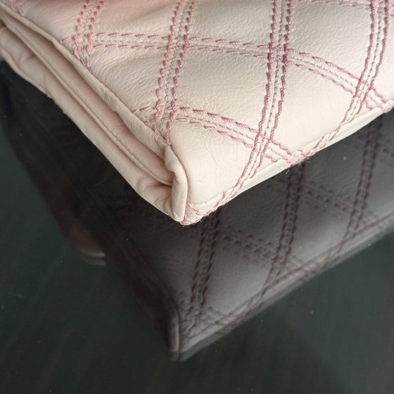 Image 1 of Chanel Seasonal Flap Medium - Triple Stitched Calfskin Quilted Pink Gold Hardware Series 19