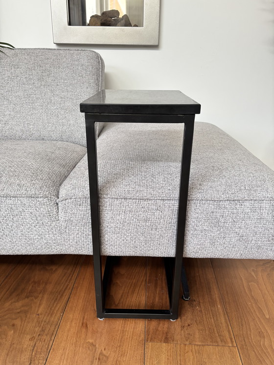 Image 1 of ✨ Elegante mesa auxiliar/mesa de sofá negra - diseño industrial ✨