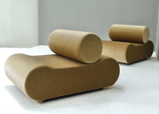 Image 1 of 2 poltrone lounge "Corbi" di Klaus Uredat in mohair nuovo per COR, Germania - 1969