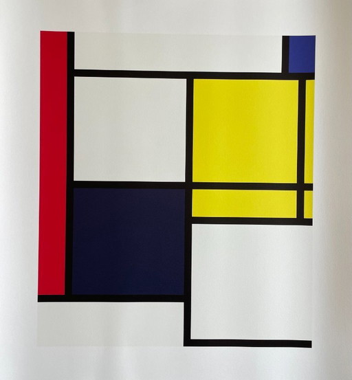 Piet Modrian (1872-1944), Composition Néoplastique No 5 E, 1924, Imprimé en Belgique. Grand format