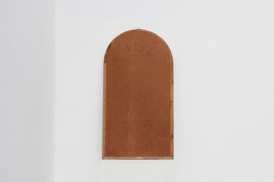 Image 1 of 20th Century Spanish trapezoidal Venetian mosaic Mirror with brass details 