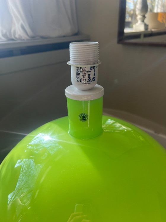 Image 1 of Vintage IKEA LJUSÅS YSBY table lamp – Anne Nilsson lime green