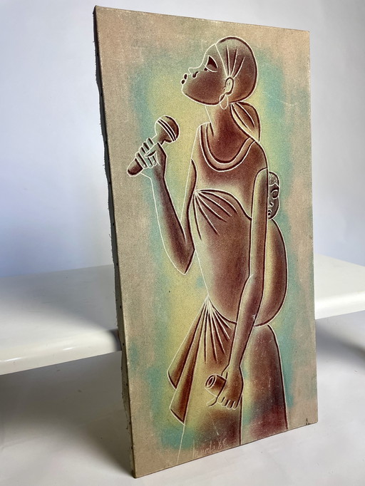 Midcentury African Sand Art