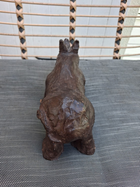 Scultura Ippopotamo in Terracotta Patinata – Sculture, Ceramica (photo 2 of 10)