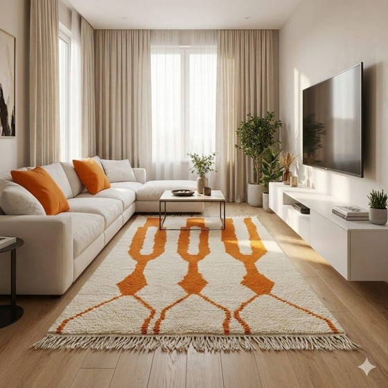 Tapis marocain naturel – Berbère fait main 250 cm x 150 cm – Cotton (photo 2 of 6)