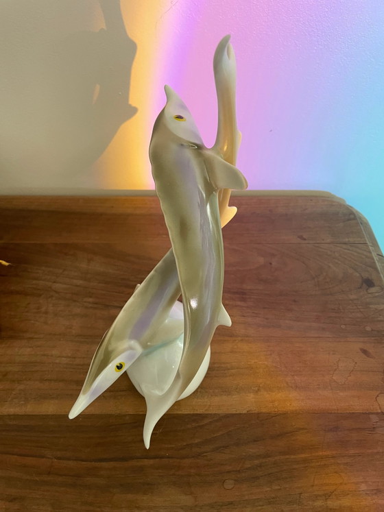 Ungarische Porzellan-Stör-Statue – Bildhauerei, Porcelain (photo 6 of 8)