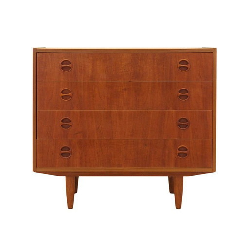 Teakhouten ladekast, Deens design, jaren 70, gemaakt in Denemarken.