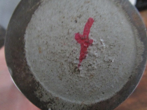 Image 1 of  Industriële lamp  jaren 50 in gegalvaniseerd staal, van het merk Nachet