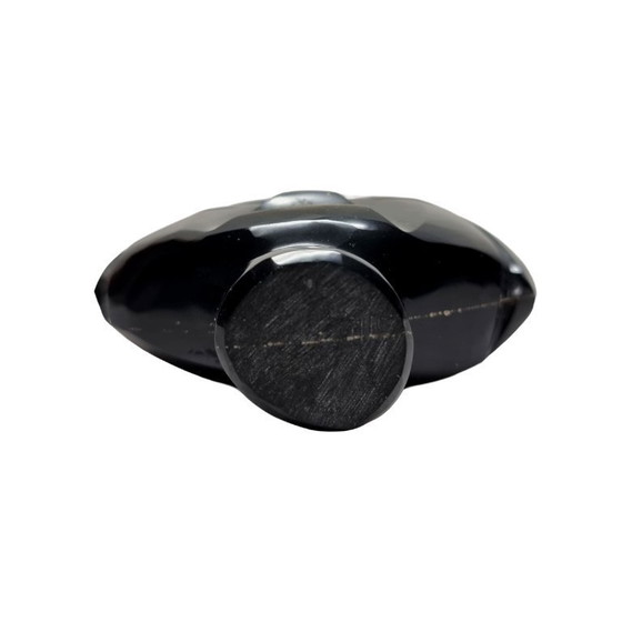 Image 1 of Vintage Gold Obsidian Aztec Statue