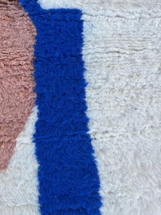 Image 1 of Handmade multicolored Beni Ouraine rug, 2/3 m