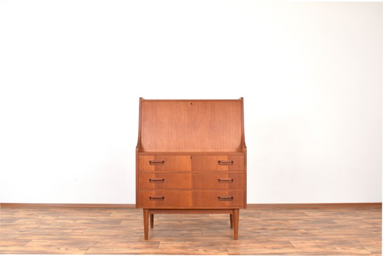 Image 1 of Mid Century Deense teakhouten secretaire van Gunnar Nielsen voor Tibergaard, 1960S.