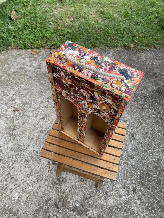 Wooden Hand Painted Wine Bottle Holder, 2010s – Wine racks (photo 4 of 4)