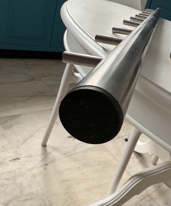 Appendiabiti design in acciaio inox 10 ganci - 120 cm di lunghezza – rvs (photo 3 of 6)