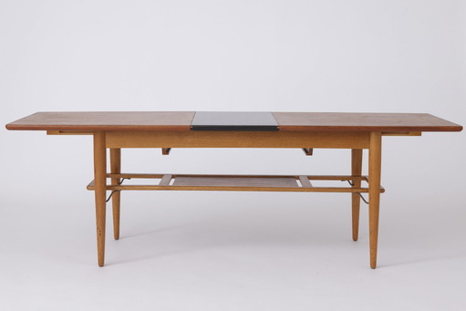 Table basse danoise en teck à rallonge