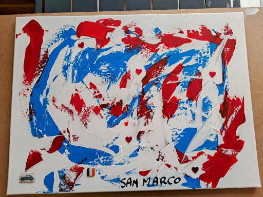 Enzo San Marco - Country Lover France - Artist's Painting – schilderijen tekeningen, Canvas (photo 2 of 15)
