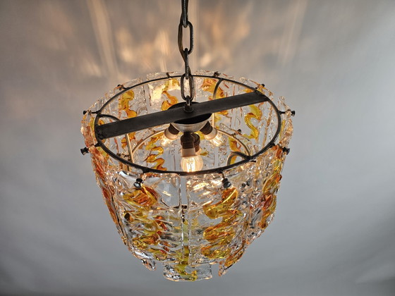 Chandelier Pendant Lamp Italian Murano Glass – Metal (photo 4 of 9)