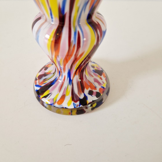 Image 1 of Murano Antique art deco glass vase Spatter glass