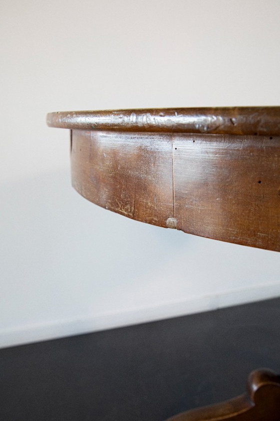 Image 1 of Ronde antieke gueridon / bijzettafel