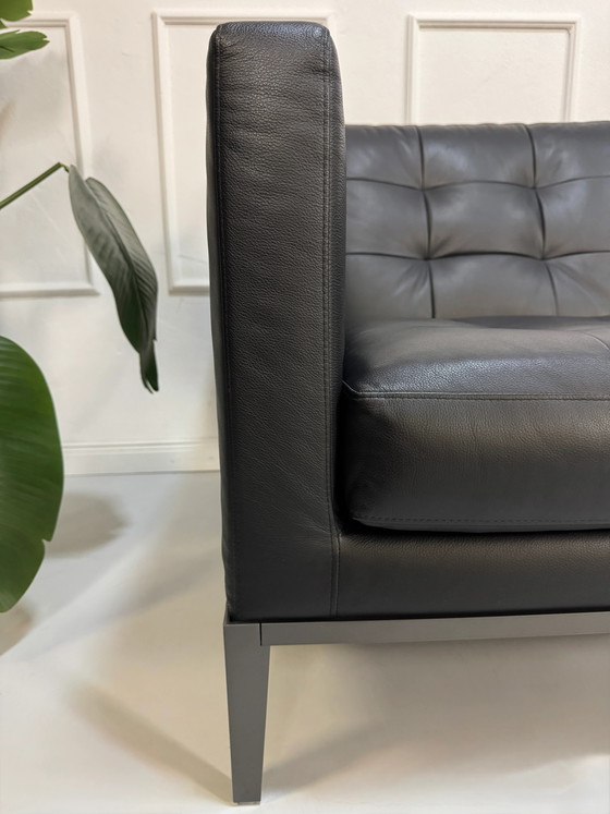 Image 1 of B&B Italia AC Lounge Citterio Bank Zwart Leder 2x