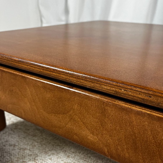 Tavolino da caffè quadrato modernista in impiallacciatura di faggio tinto teak, 1970/80 – Tavolini da caffè (photo 8 of 15)