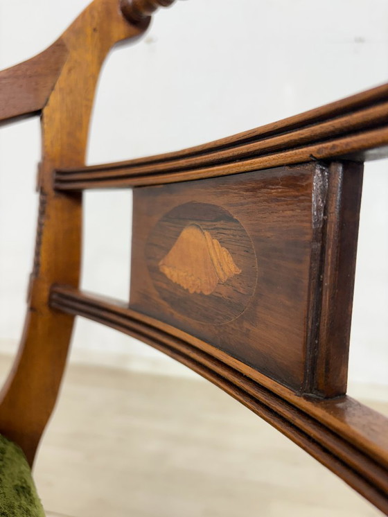 Image 1 of Sedia da scrivania inglese, poltrona, vintage Regency