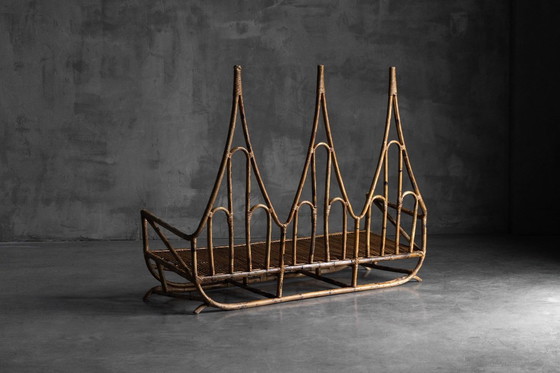 Image 1 of Panchina scultorea in bambù, Italia, anni '60