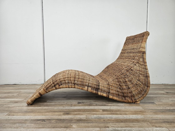 Rattan Chaise longue, Ikea, Korbgeflecht, Braun, Organic Modern (Foto 5 von 10)