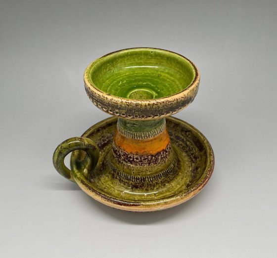Image 1 of Candelabro Bitossi 'Rimini Verde' de Aldo Londi, años 60