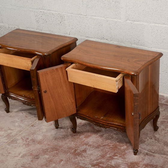 Pair of mid-century walnut veneered nightstands – Wood, Barok (photo 10 of 10)