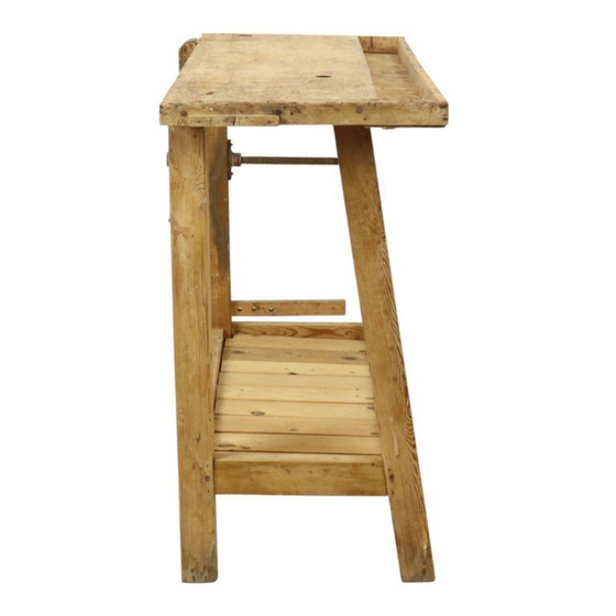 Image 1 of Antiguo banco de trabajo de madera maciza