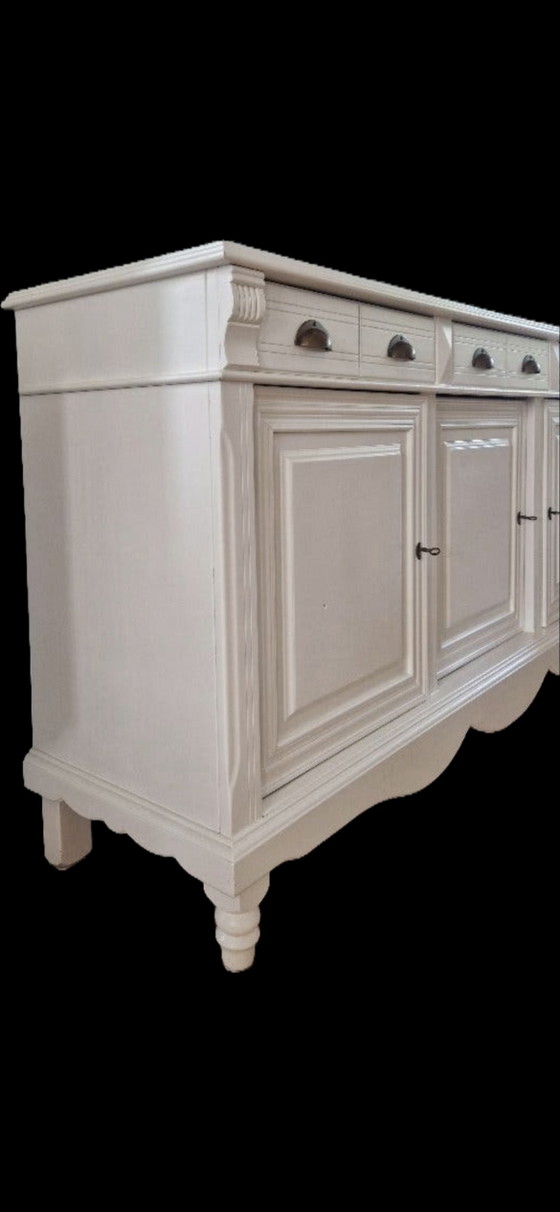 White Country Style Sideboard – Metal, Wood (photo 6 of 10)
