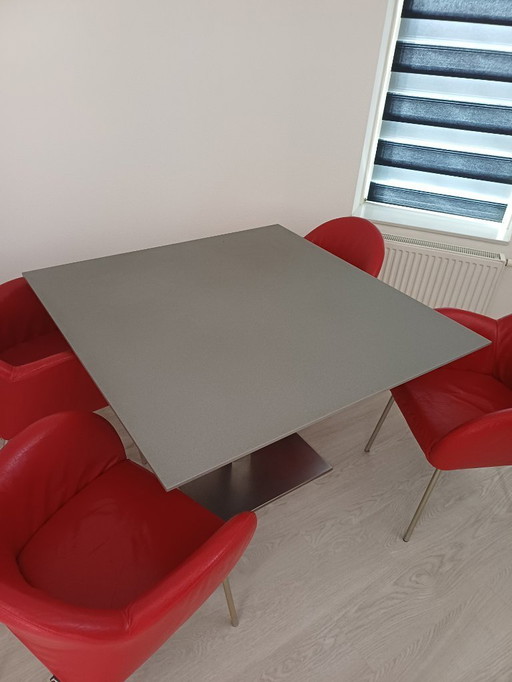 Solid natural stone dining table, brand unknown