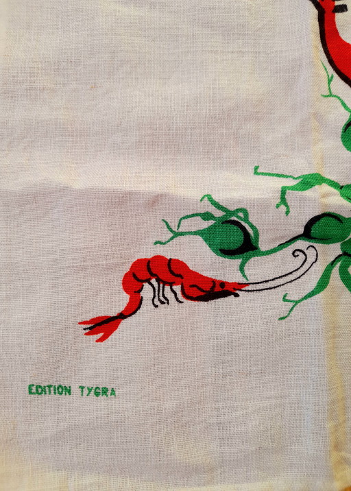 Ein Paar Tygra-Geschirrtücher aus Baumwolle, 1960