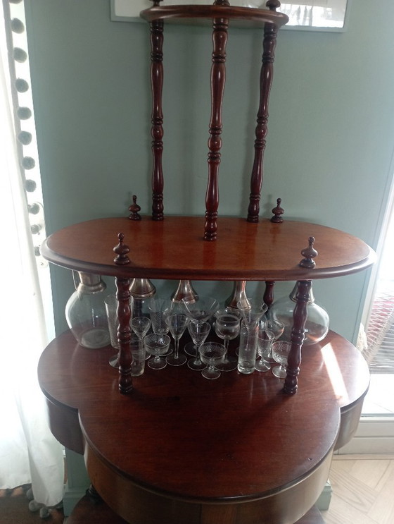 Image 1 of Fraaie Antieke Mahony Etage/Console Wandkast