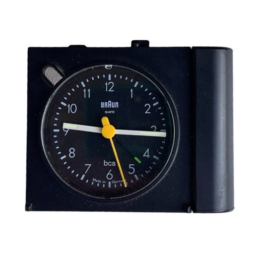 Braun alarm clock, travel clock, designed by D. Rams, Germany, 1970s.