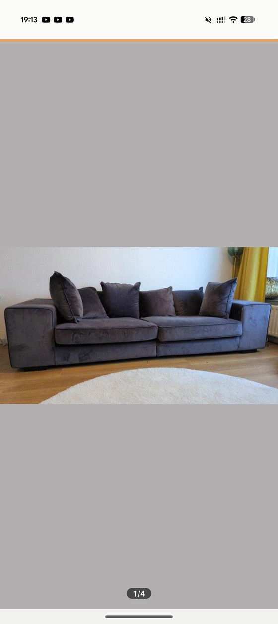 Image 1 of Large suede sofa