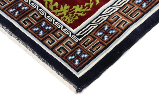 Image 1 of Original Hand-Knotted Old Chinese Peking Art Modern Rug 190 x 90 cm