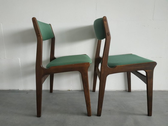 Image 1 of Chaises de salle à manger vintage danoises en teck des années 1960 (style Erik Buch)