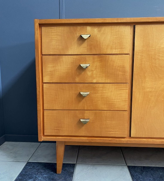 Image 1 of Wood sideboard 1960s 4 drawers and 2 doors