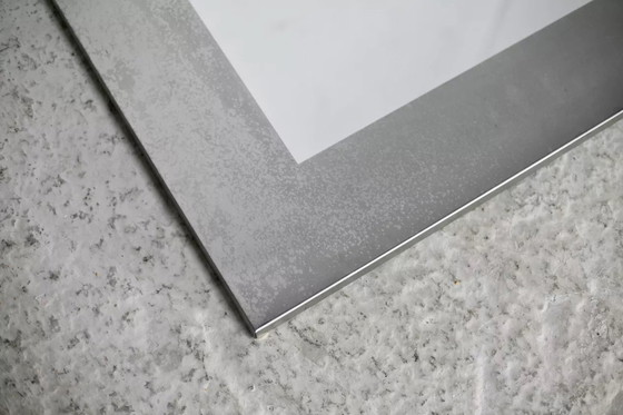 Image 1 of Grote stalen spiegel 70's