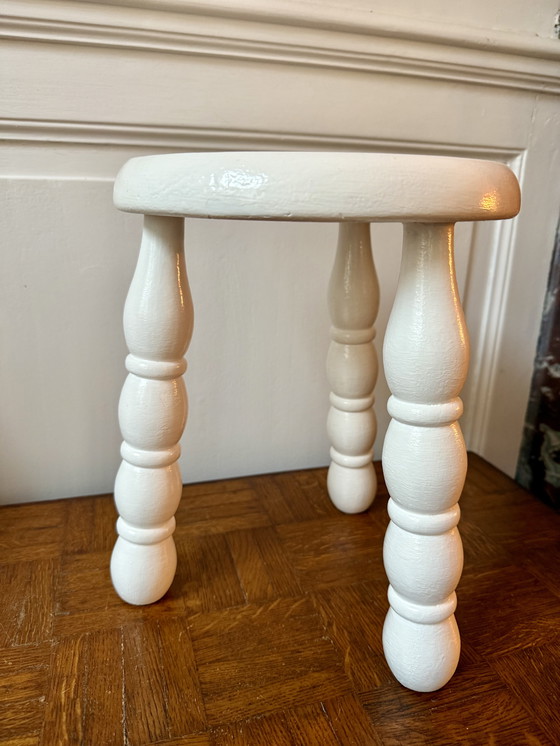 Image 1 of Sgabello treppiede in legno