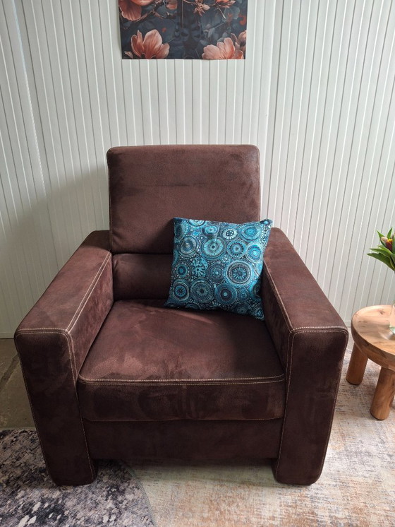 Image 1 of Sillón de cuero de lujo con soporte lumbar, nuevo