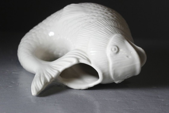 Fish-shaped Pitcher Vase Ceramic Vintage Italy 1970s (photo 8 of 9)