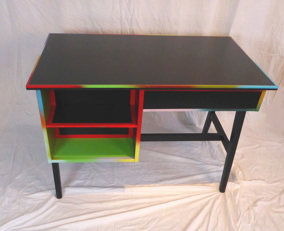 Image 1 of Colourfull Desk with 4 multicoloured drawers